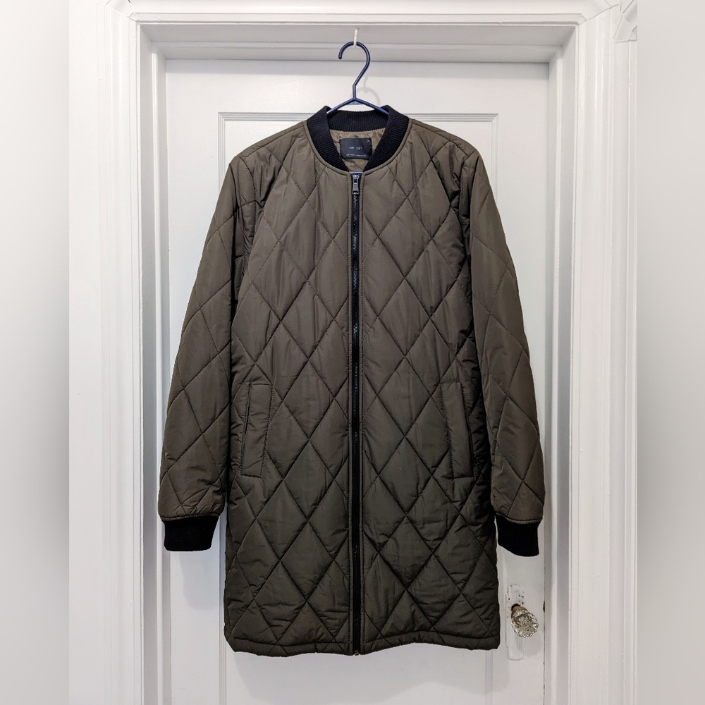 Oak + Fort long bomber coat